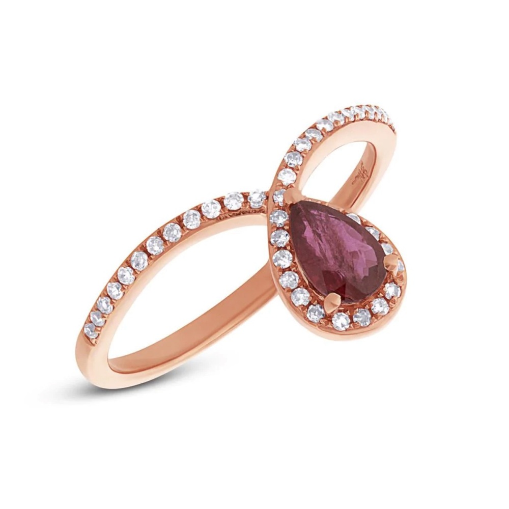 Ruby Wrap Ring 14KT Rose Gold and Diamond